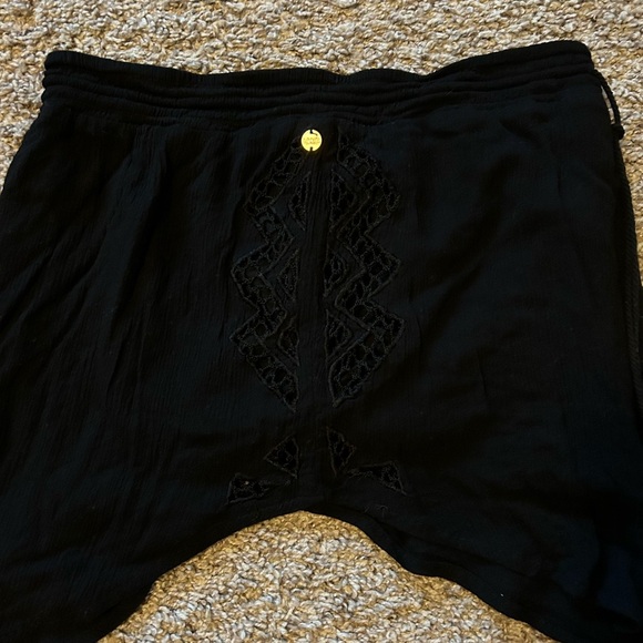 Rip curl black side lace waist tie beach skirt - Picture 2 of 5